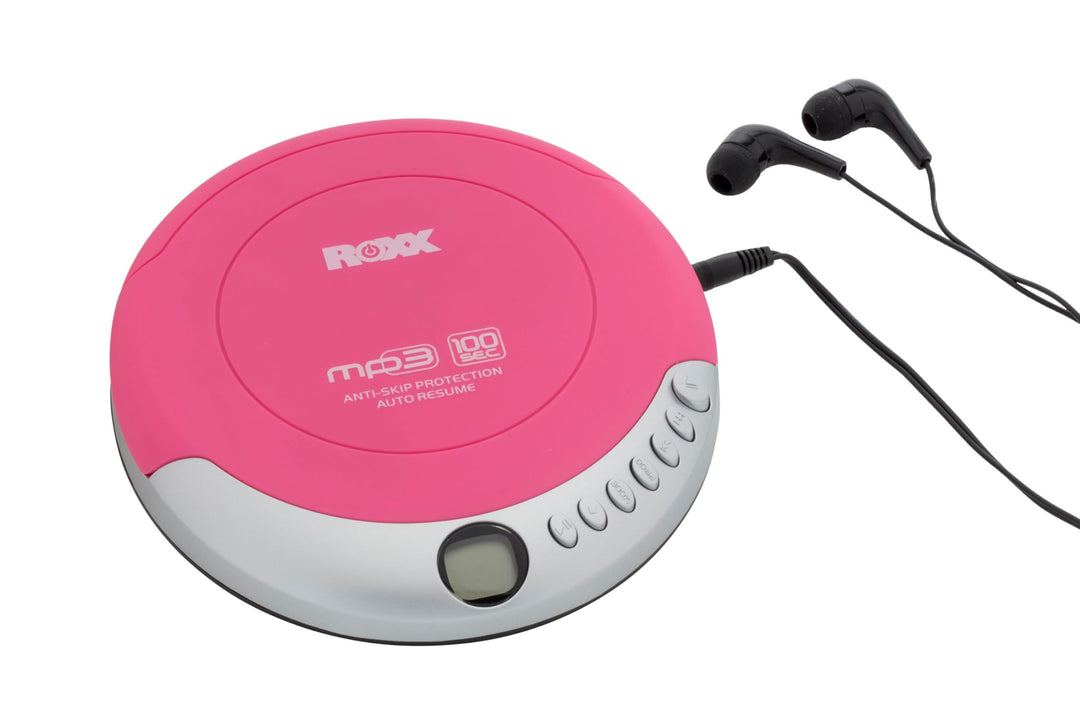 ROXX PCD 501 Tragbarer MP3-CD-Player mit Anti-Schock | LCD-Display, Wiederholfunktion, Stereokopfhör