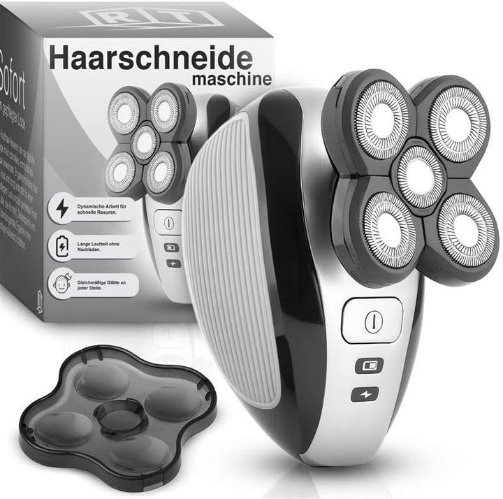 Retoo Herrenrasierer Face & Body Rasierer Herren Elektrisch IPX4 – Trimmer & Bodygroomer mit 5 Köpfe