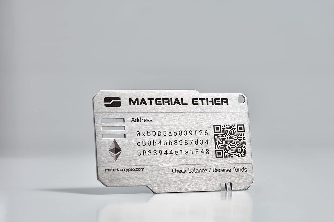 Material Crypto - Physische Ethereum-Geldbörse, nicht zu hacken, entwickelt für 200 Jahre, hergestel