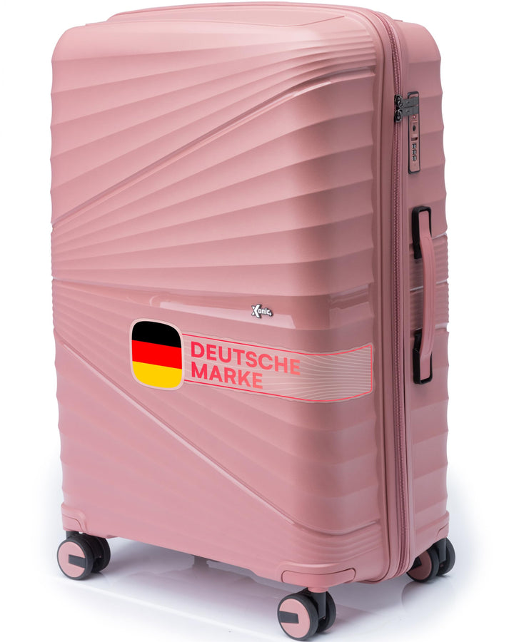 Xonic® Hartschalenkoffer L für 65L - Bruchsicherer Rollkoffer Polypropylen mit 360° Doppelrollen & T