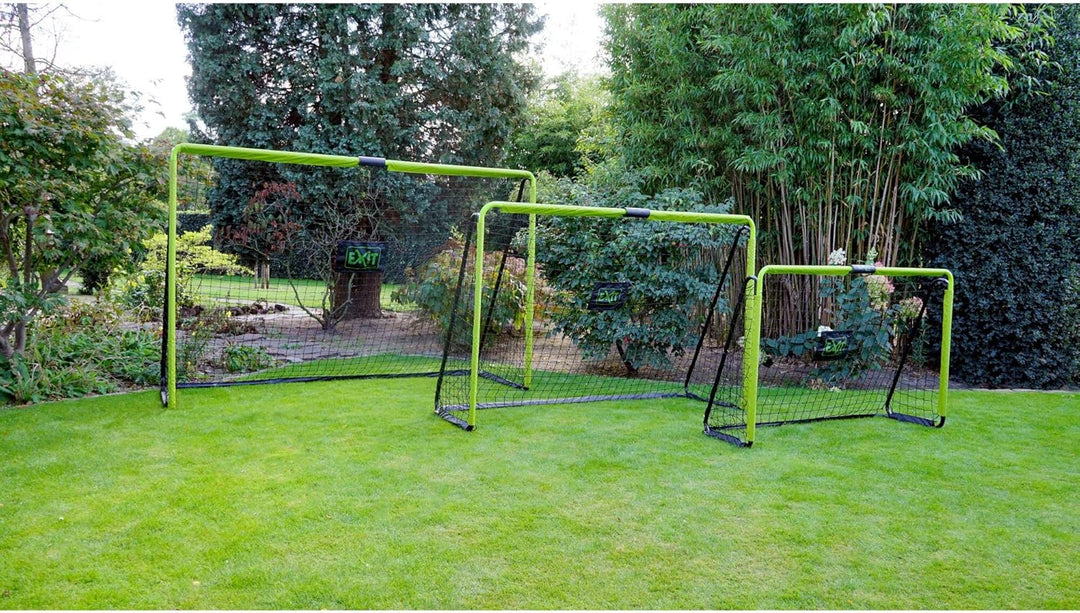 EXIT Tempo stählernes Fussballtor 180x120cm - grün/schwarz
