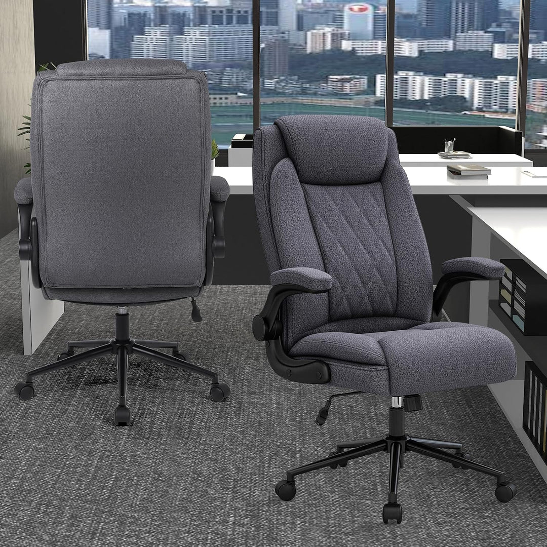 Youhauchair Bürostuhl Ergonomisch, Dunkelgrau | Ergonomisches Design, Hoher Rückenlehne, maximale
