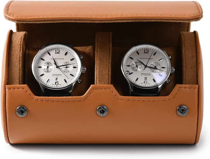 Oirlv Luxus PU Leder 2 Schlitze Uhrenrolle Uhrenbox Für Geschenkbox Weihnachten Jubiläum Geburtstag(