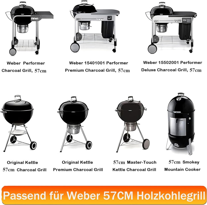 Grillrost rund Klappbarem 7436 für Weber, 54.6CM Holzkohle Grillrost rund mit Scharnier, Ersatzteil