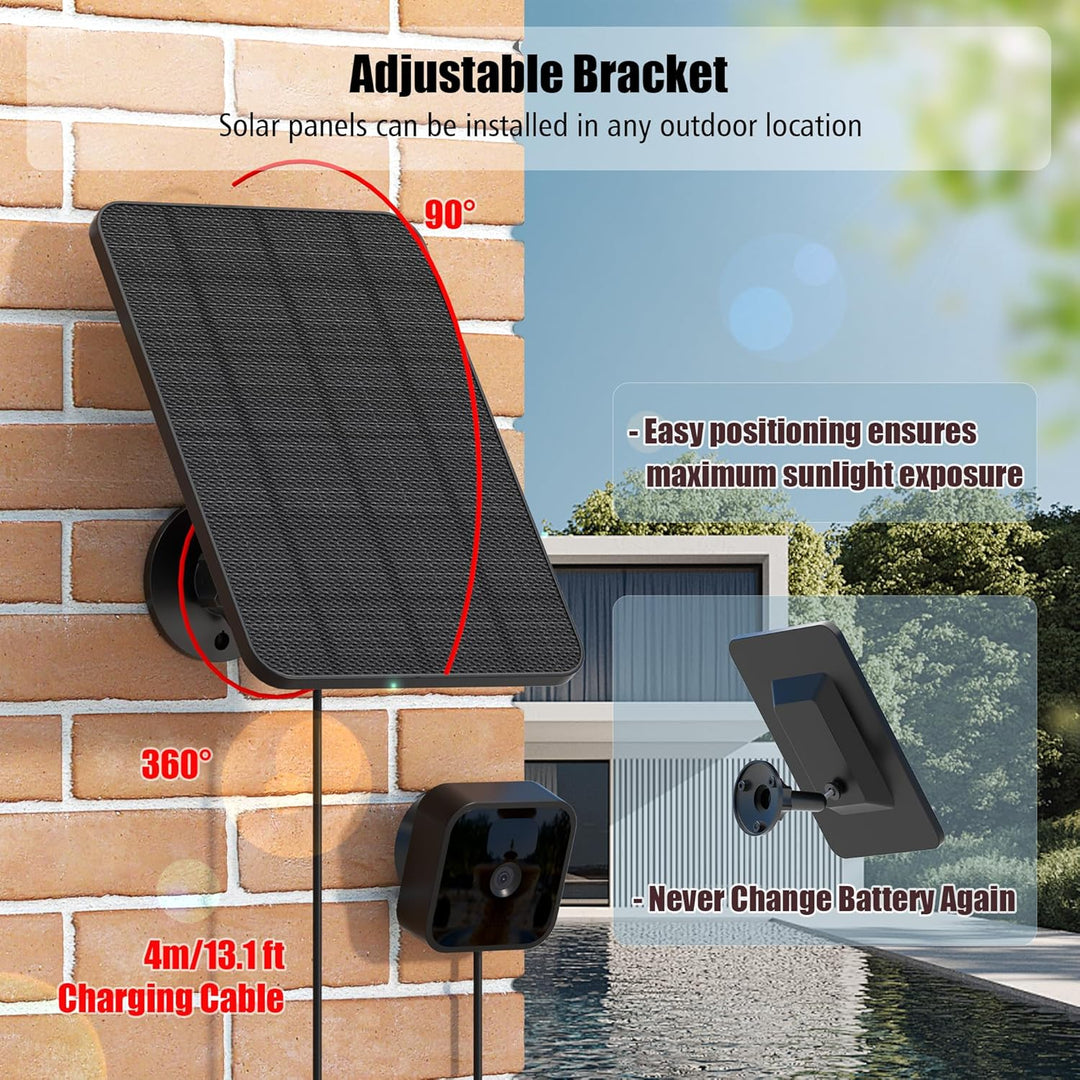 3 Pack Solarpanel für Blink Kamera Outdoor, 4W Solarmodul Compatibel mit Blink Outdoor Camera 2K, 4(