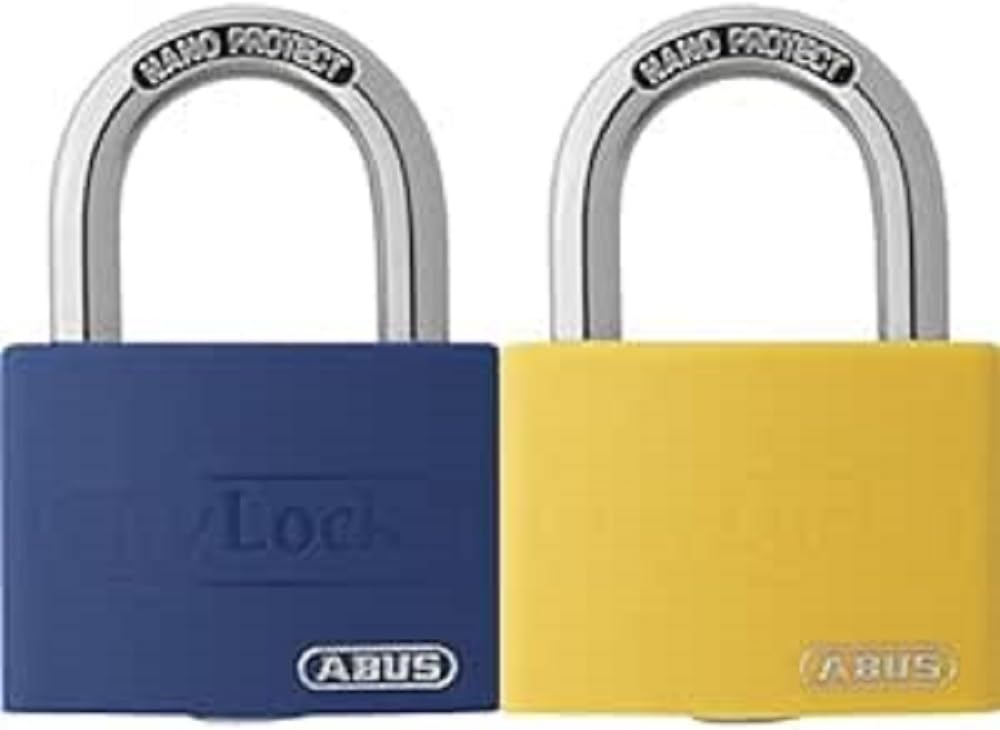 ABUS Vorhängeschloss T65AL/40 myLOCK - individuell beschreibbar - Spindschloss - massiver Aluminium-