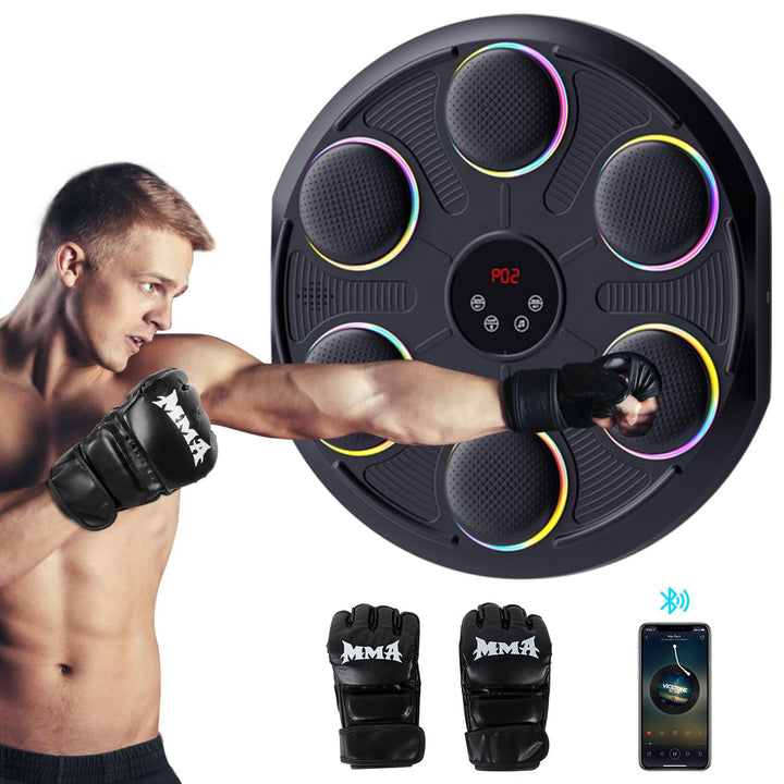 Unichefry Music Boxing Machine, Boxmaschine mit Musik & LED-Beleuchtung, 12 Geschwindigkeitsmodi und