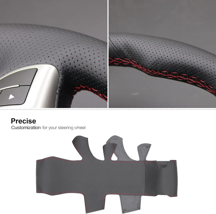 MEWANT Lenkradbezug für Abarth 500/ 500C / 595 / 595C / für Fiat 500 (GQ/S) / 500C (S) DIY Hand Nähe