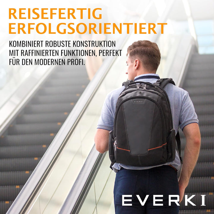 Everki Flight Business Laptop Rucksack 28,5 L für 16-Zoll Laptops – geräumiger Reise- & Arbeitsrucks