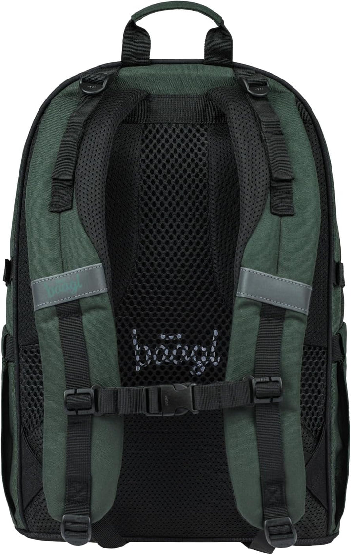 Baagl Schulrucksack Set Jungen 3 Teilig (Skateboard Rucksack, Mäppchen, Sporttasche), Schultasche ab