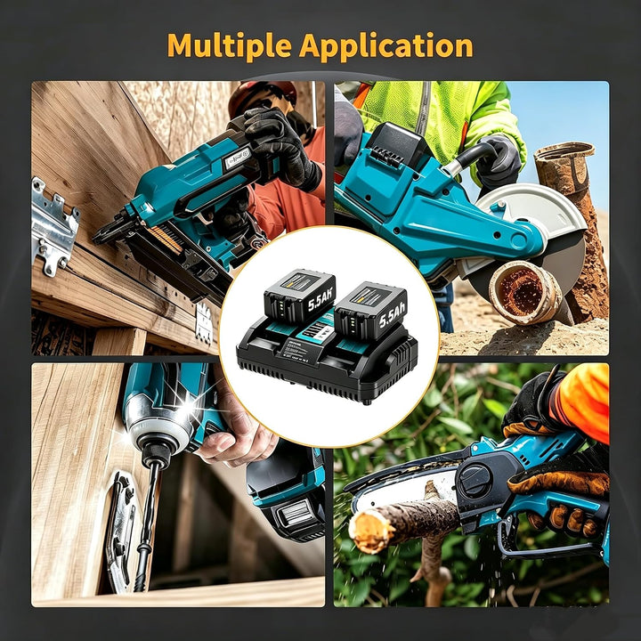 2 Stück 5500mAh/5.5Ah BL1830 Ersatzakku für makita Akku 18V BL1850 BL1850B BL1830 BL1860B BL1845 BL1