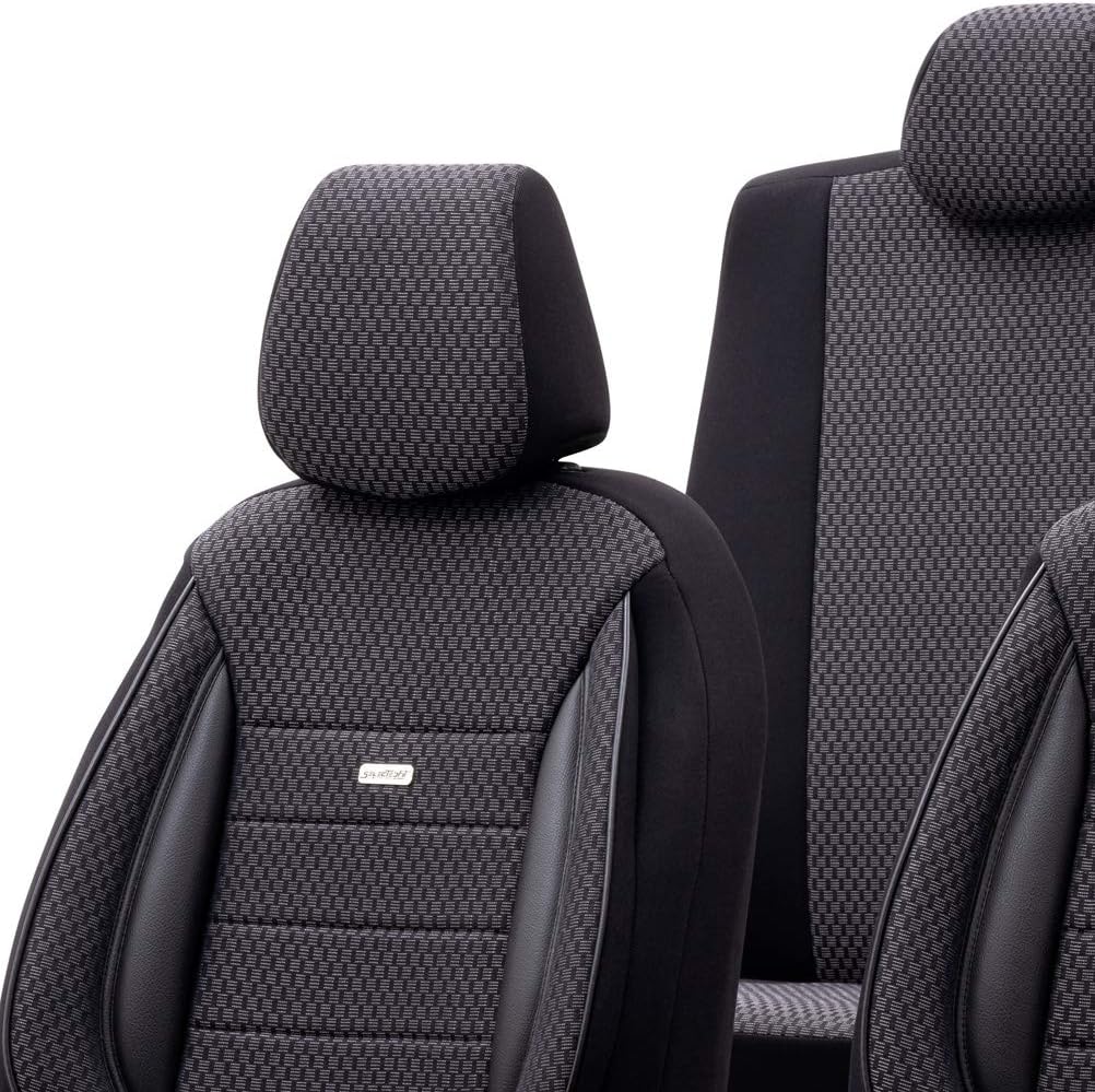 Universelle Stoff Sitzbezüge 'SelectedFit Sports' Schwarz - 11-Teilig- - kompatibel mit Side-Airbags