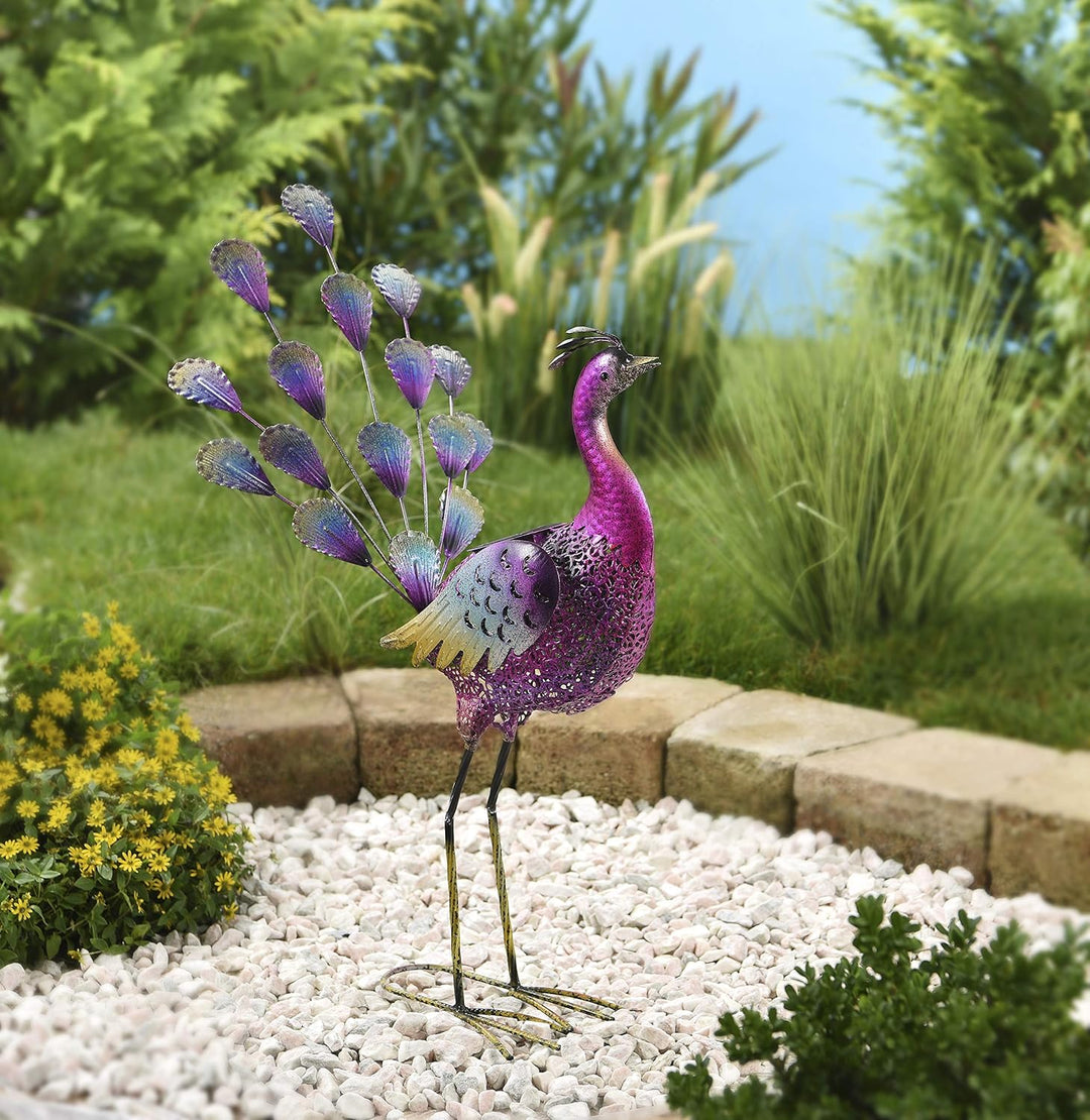 LED Solar Deko Leuchte Pfau Design Garten Weg Beleuchtung Tier Lampe bunt HARMS 504885