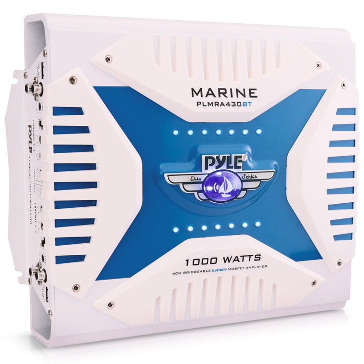 Pyle PLMRA430BT 2.1 Bluetooth-Marine-Verstärker-Empfänger - Wasserdichter, drahtloser 4-Kanal-Überbr