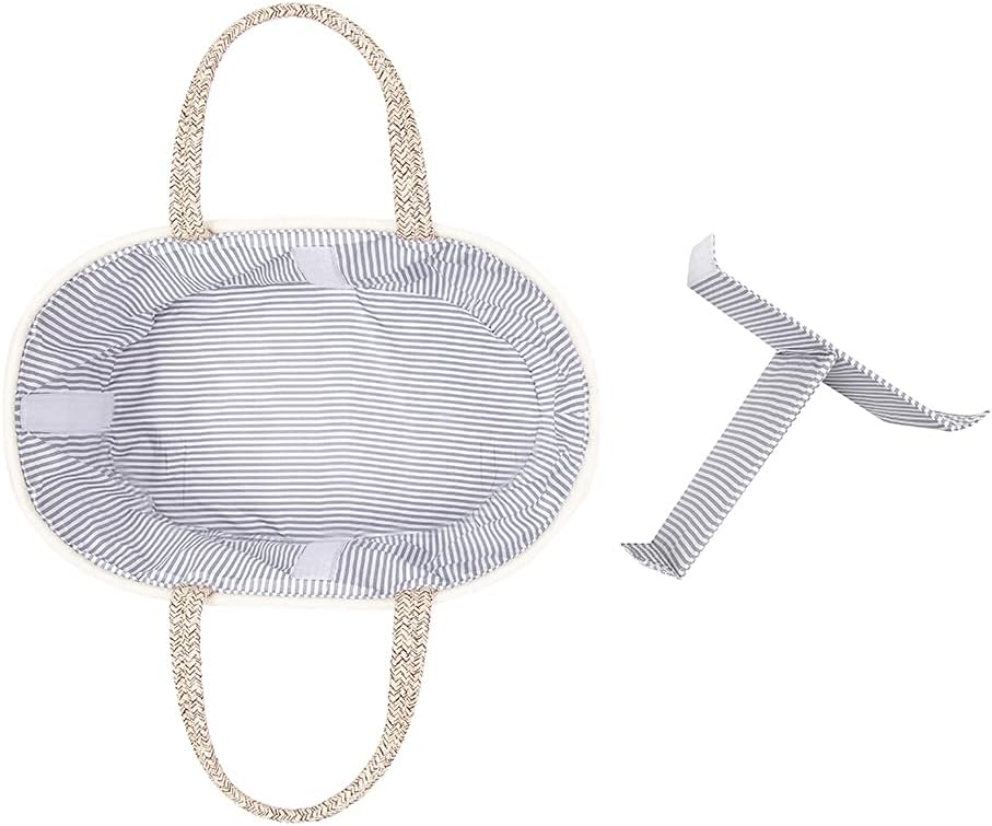 JiA QAQ Baby-Wickeltasche, tragbar, Baumwollseil, gewebte Wickeltasche, Aufbewahrungskorb für Kinder