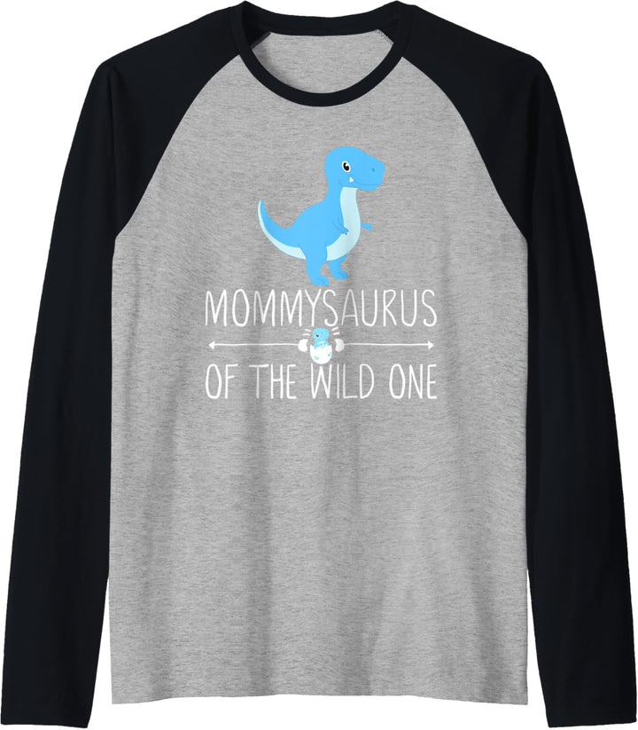 Mommy Saurus Mommysaurus T-Rex Baby Saurus Mama Matching Raglan