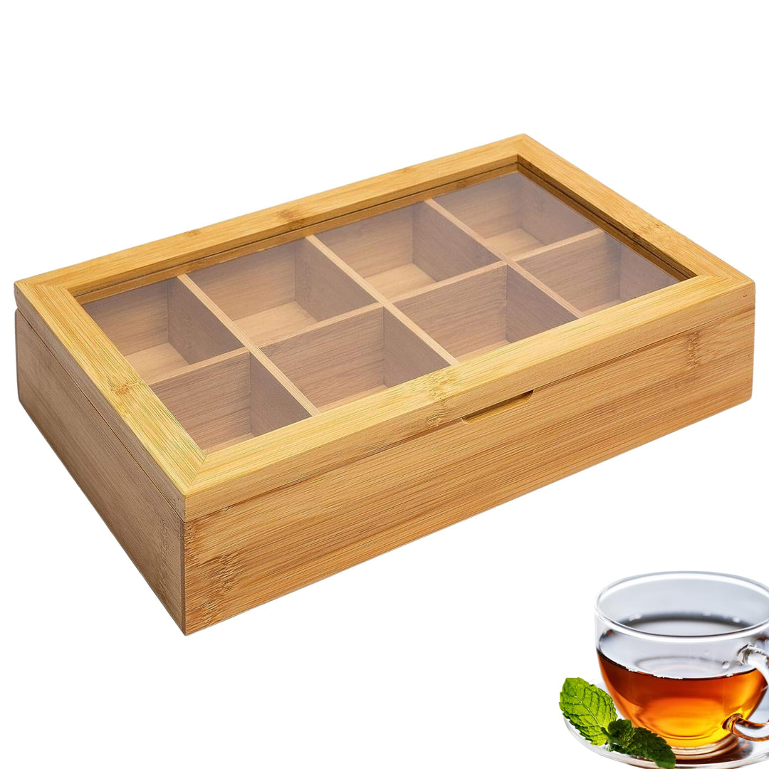 Westmark Teebox, mit 8 Fächern, Teatime, Bambus, 28 x 16 cm, 15732260 Einzeln Modell 2021, Einzeln M