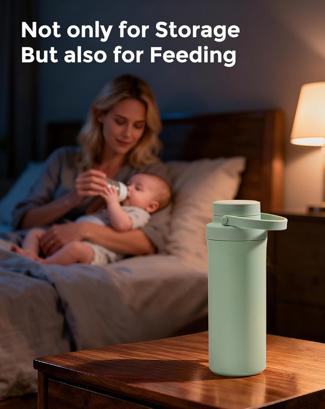 Xaproo Verbesserte 650ml Muttermilch-Kühlflasche, Tragbarer Muttermilchkühler für draussen mit 360°