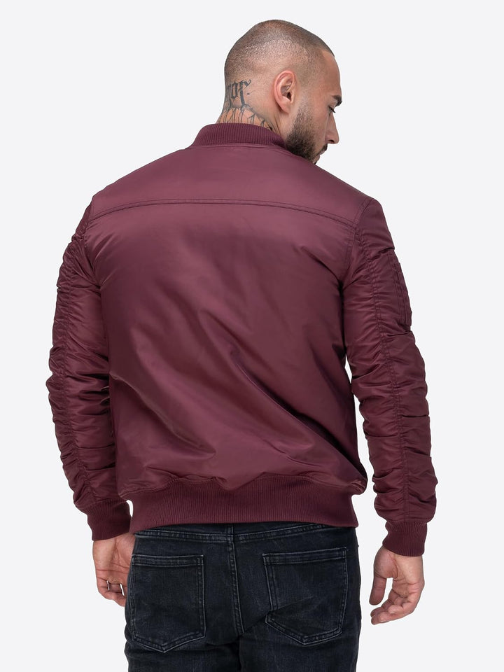 Lonsdale Herren Jacke schmale Passform TERN HILL Oxblood/White S, Oxblood/White S