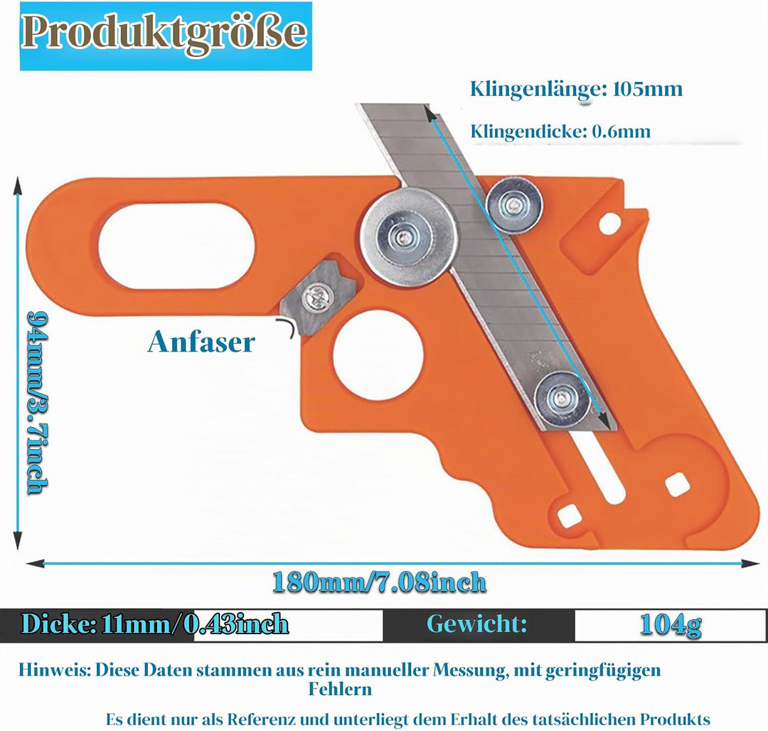 Yuentoen Furnierkantenschneider,Kantenschneider für Umleimer,Edge Banding Trimmer mit 10 Klingen und