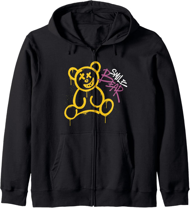 Graffiti Bär Graffiti Teddybär, Lachender Bär Smile Bear Kapuzenjacke