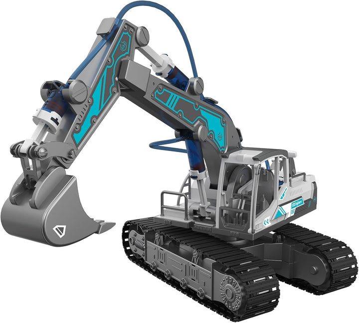 Revell 3in1 Baggerbausatz I Hydraulischer Bagger, Kran und Holzlader I 177 Teile I Mechanischer Kett