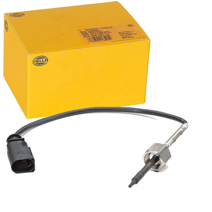 HELLA 6PT 014 494-161 Sensor, Abgastemperatur - 2-polig - geschraubt - Kabel: 220mm
