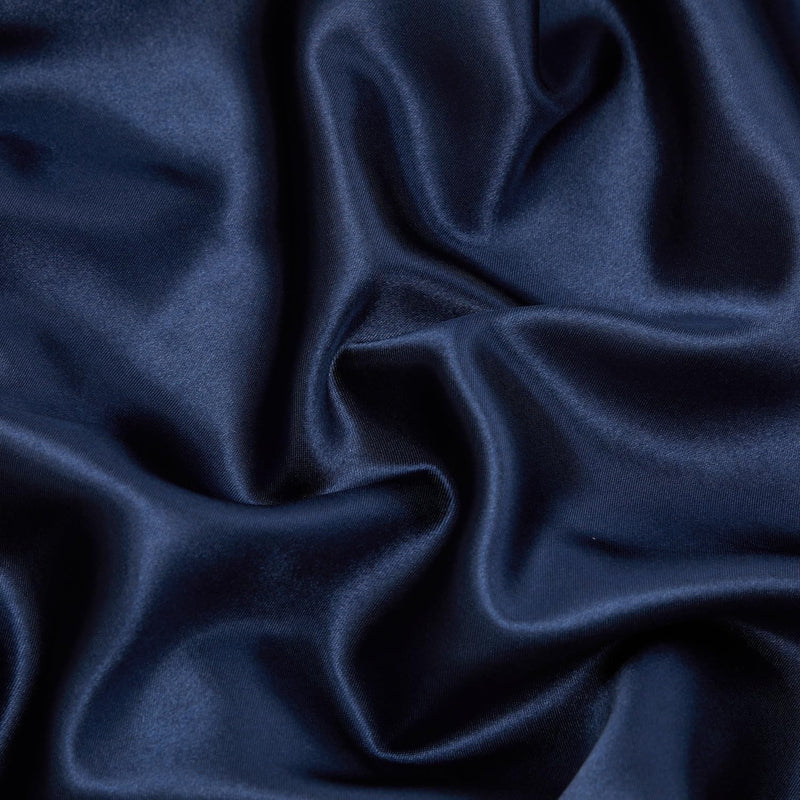 Luowei Bettwäsche Satin 135x200 2teilig Blau Dunkelblau Einfarbig Uni Glatt Glanzsatin Bettwäsche Se