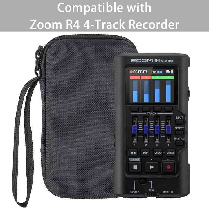 co2CREA Hart Reise Schutz Hülle Etui Tasche für Zoom R4 MultiTrak mobiler 4-Spur-Recorder, Nur Hülle