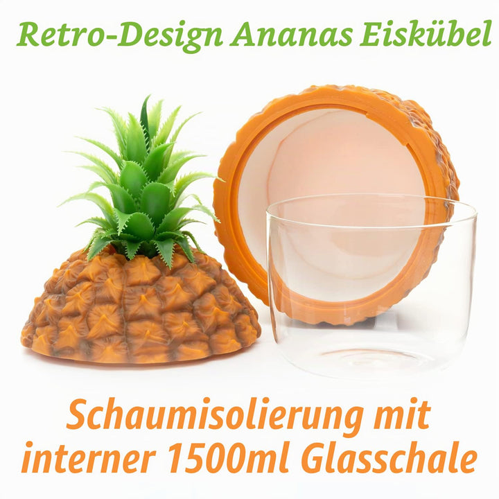 CKB Ltd® Retro Eiskübel Eiseimer Retro Hawaii Ananas Frucht Themed Mittelstück - Gebrauchte Flaschen