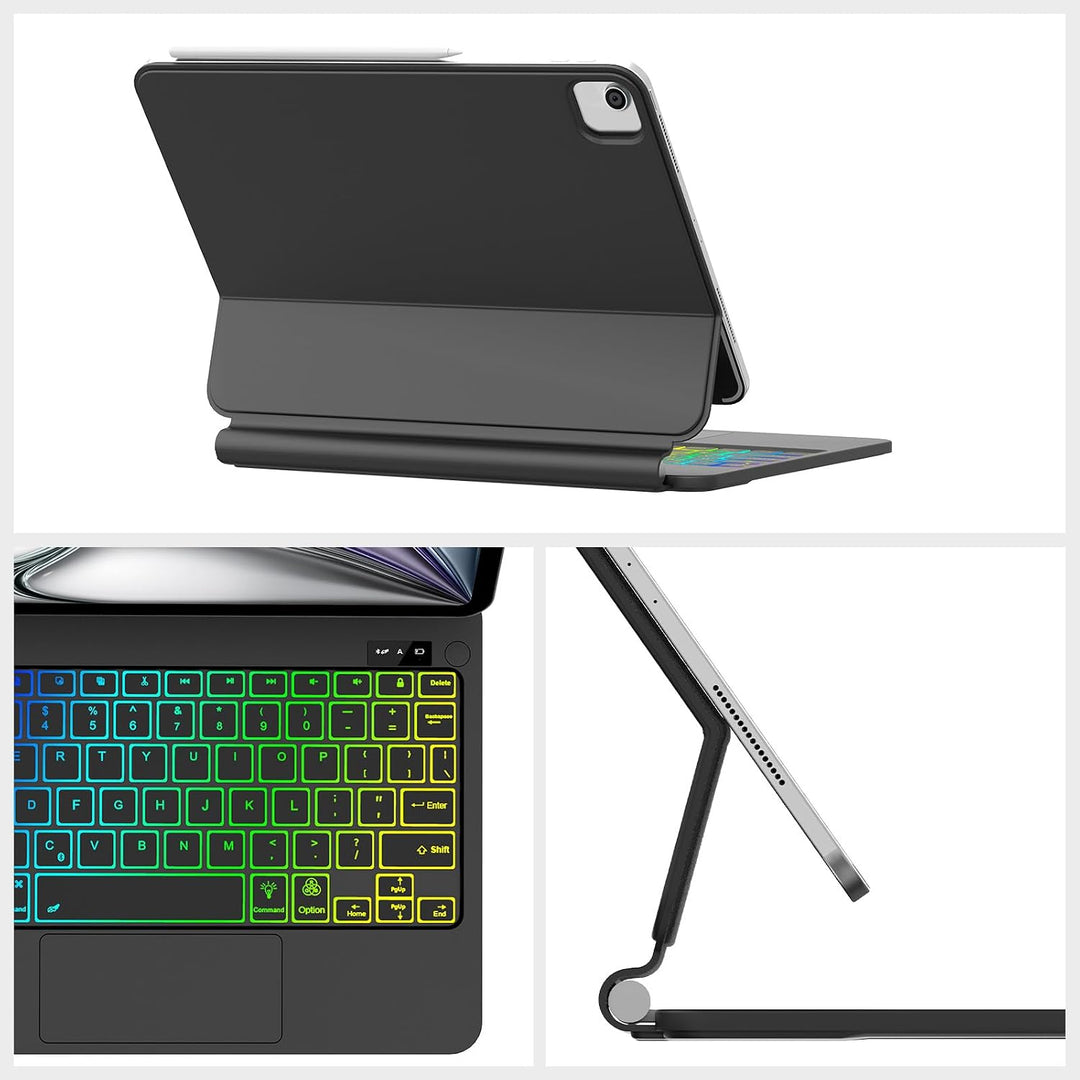 JADEMALL Magic Keyboard Hülle für iPad Air 11" M4 2026/M3 2025/M2 2024 - Deutsches QWERTZ Layout Tas