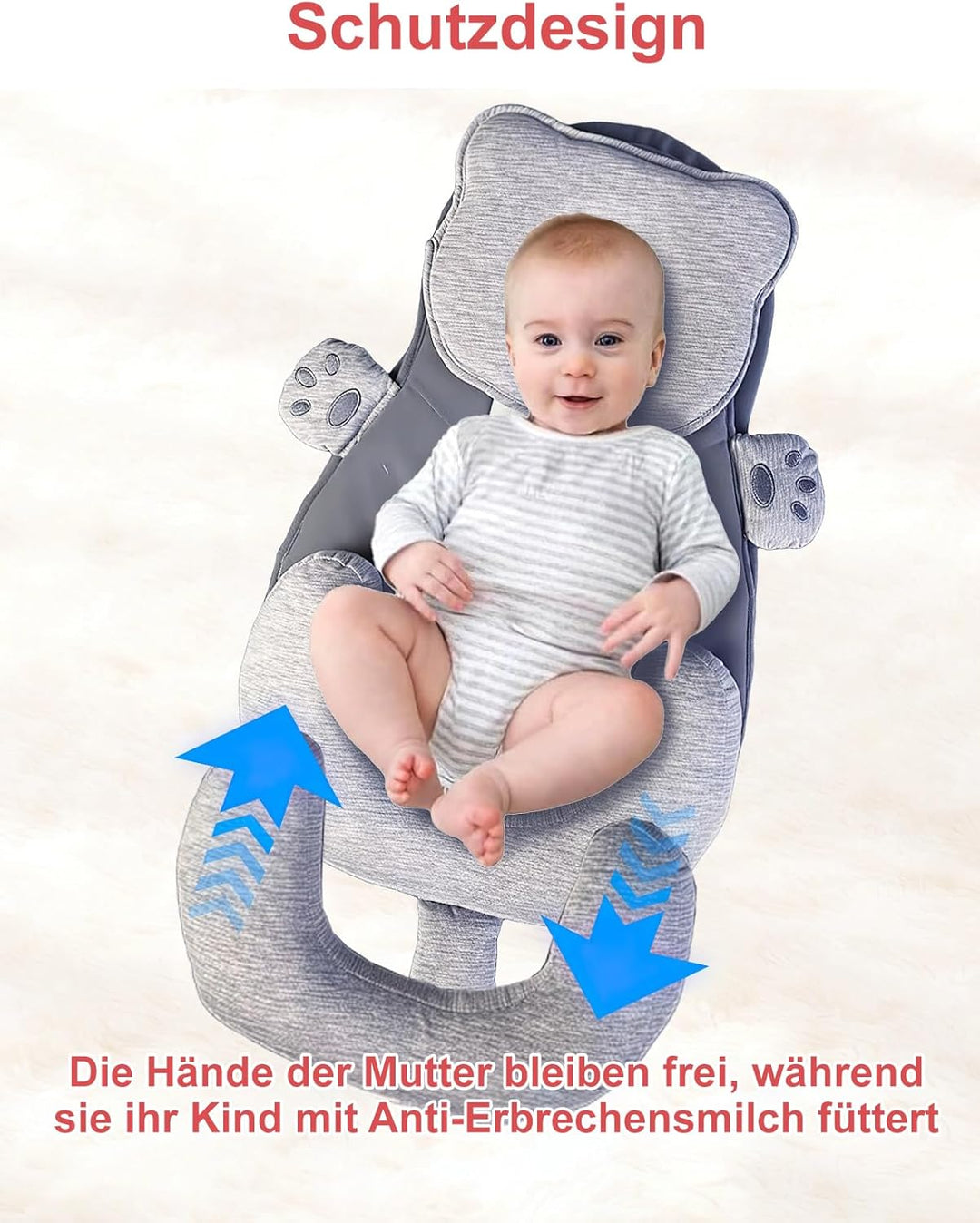 Stillkissen, Breiteres Stillkissen Memory-Schaum Stabile und Komfort | Multifunktionales Breastfeedi