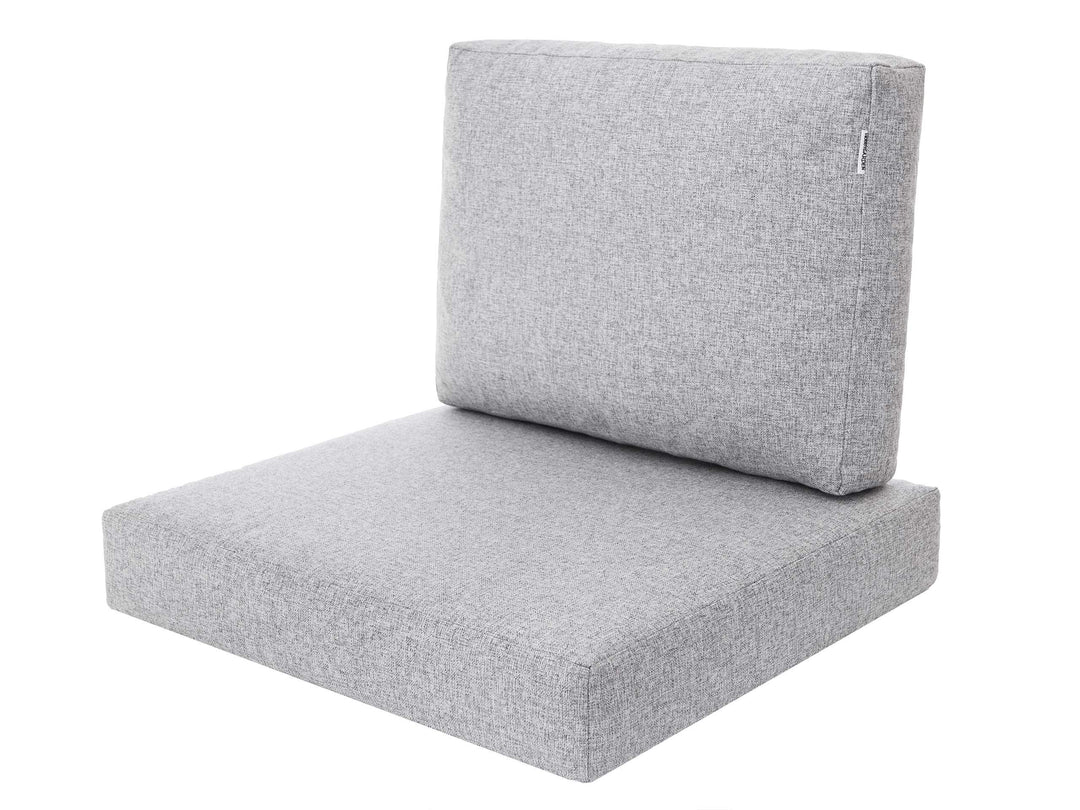 PillowPrim Kissen Set für Rattan/Korbsessel, Rückenlehne Sitz, Sitzkissen Outdoor Sitzpolster Garten