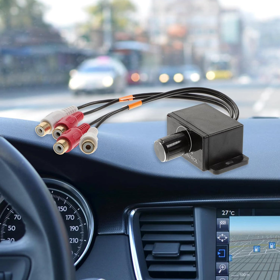 WINOMO Auto Volume Control Knob Remote Verstärker Level Bass Audio Lautstärkeregler mit 2 Cinchsteck