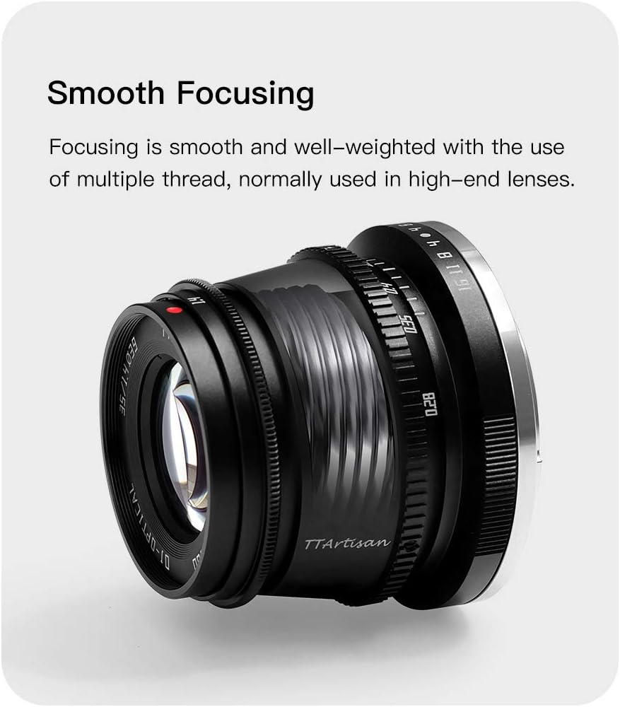TT Artisan 35mm F1.4 APS-C Objekt Anschluss MFT Mount Black Weitwinkelobjektiv mit manuellem Fokus T