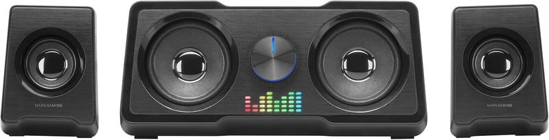 Mars Gaming MS22, Kompakte Gaming Lautsprecher 2.2, RGB Flow, Subwoofer + 4 Aktiv-Lautsprecher, DSP