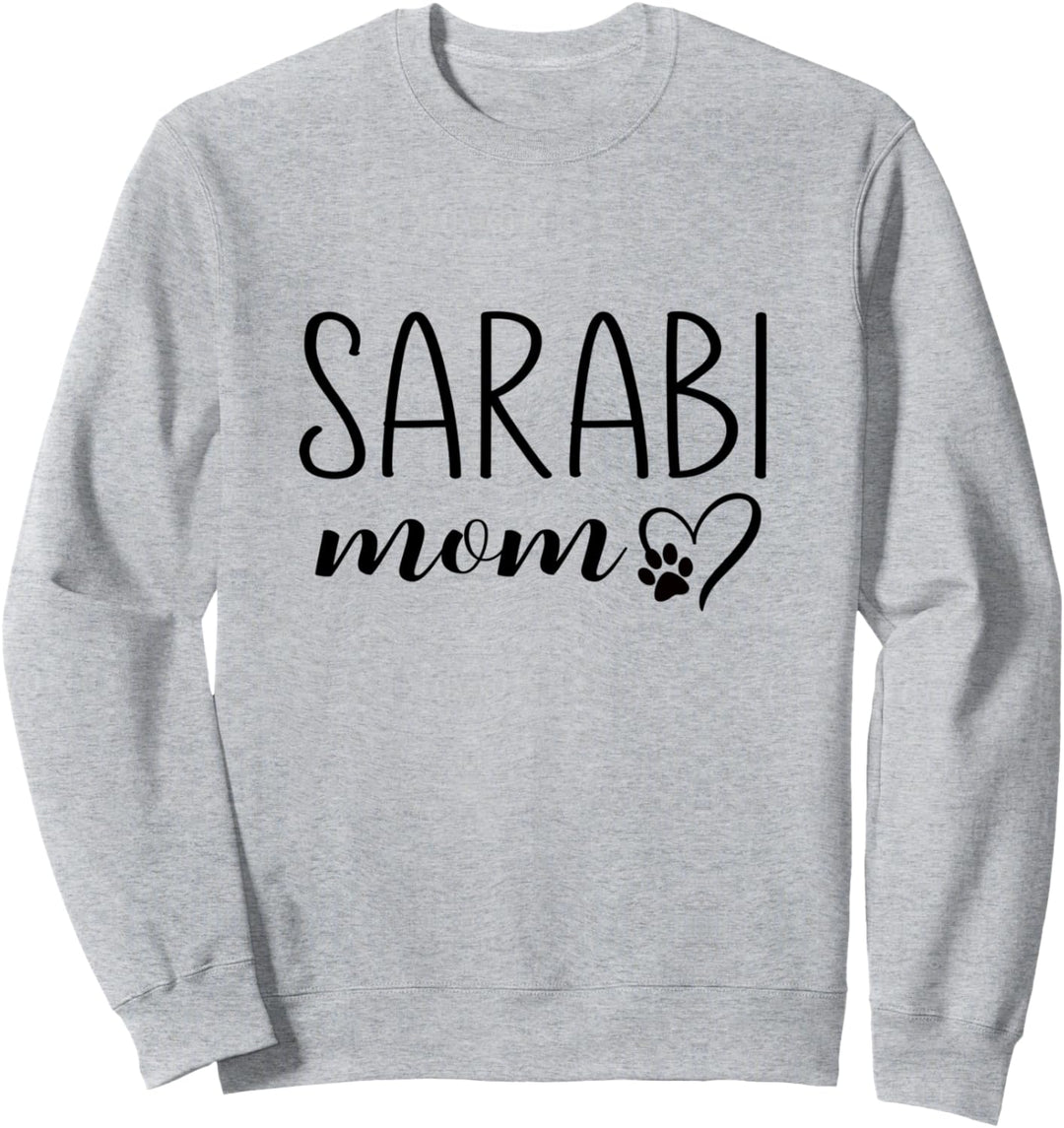 Dog Paw Print Heart Sarabi Mom Sweatshirt