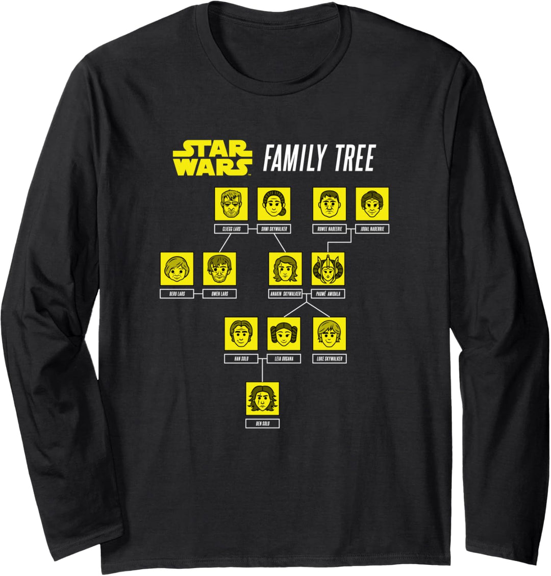 Star Wars Family Tree Langarmshirt