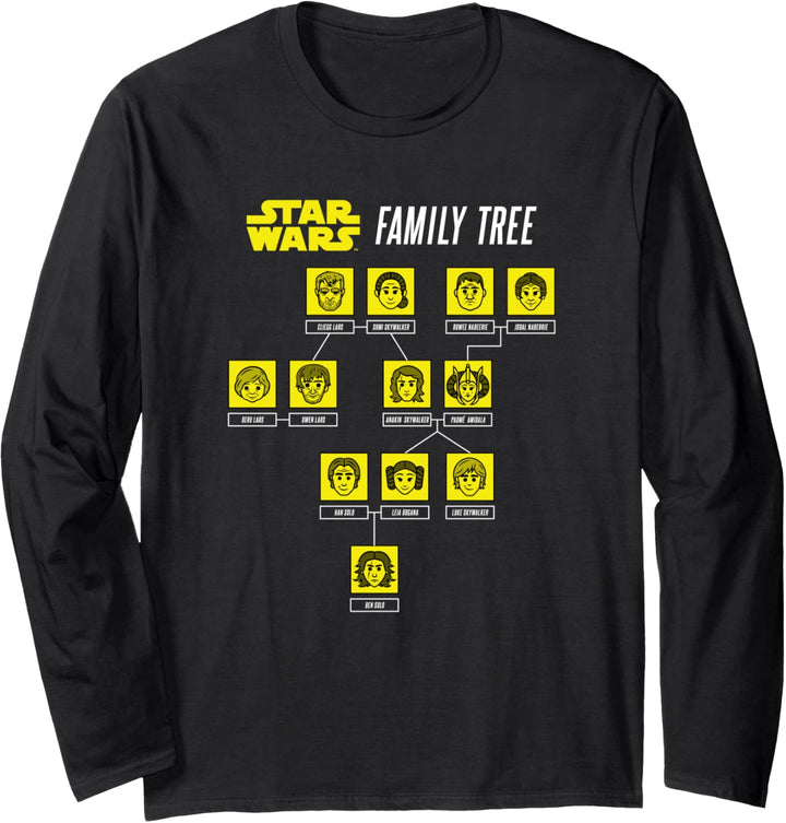 Star Wars Family Tree Langarmshirt
