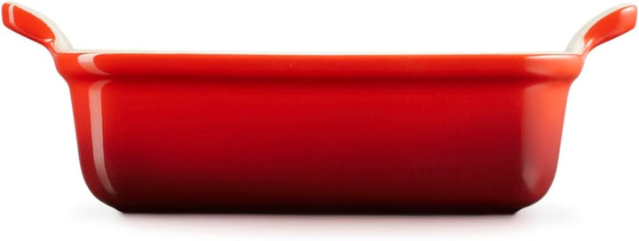 Le Creuset Rechteckige Auflaufform Tradition aus Steinzeug, 19 cm, 1.1 Liter, Kirschrot, 71102190600