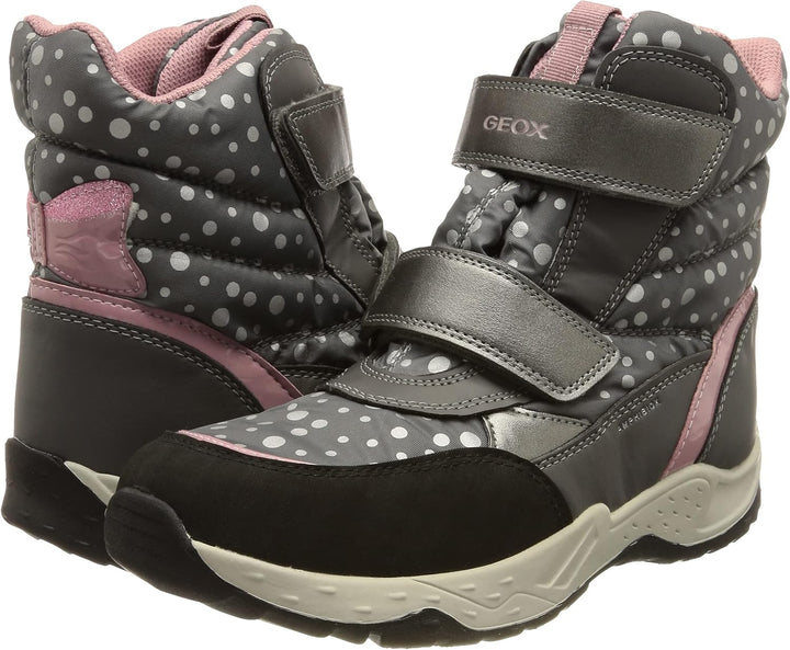 Geox Mädchen J Sentiero Girl B AbAnkle Boot 32 EU Dk Grey Rose, 32 EU Dk Grey Rose