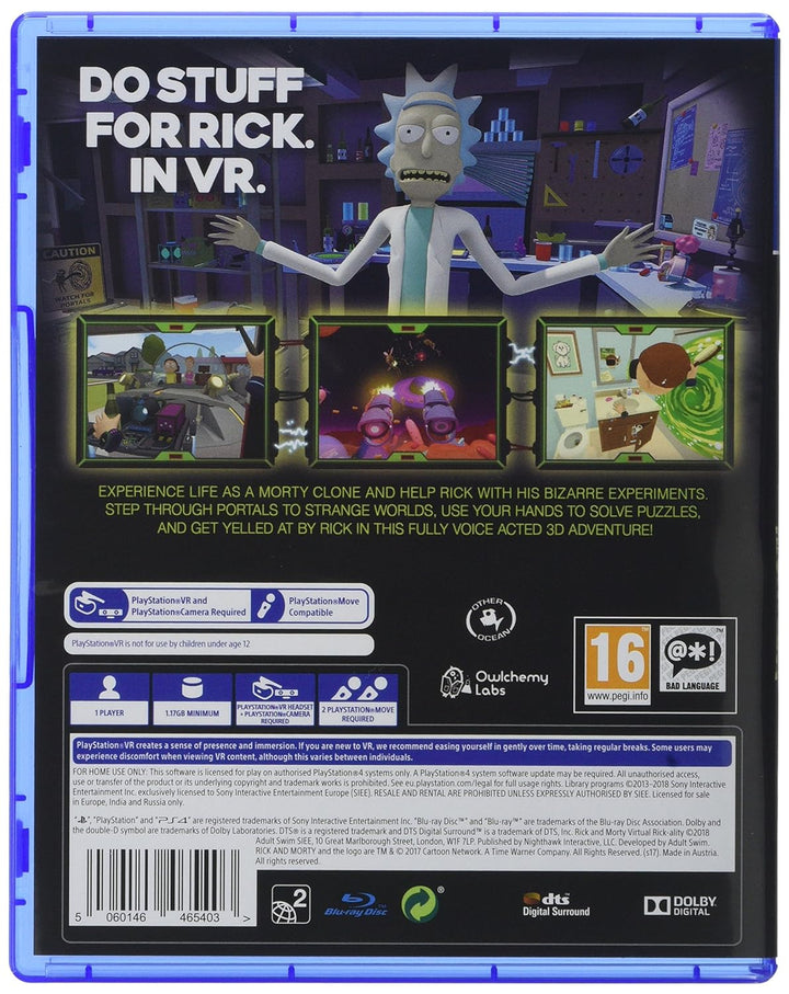 Rick and Morty Virtual Rick-ality (PSVR ONLY) PS4