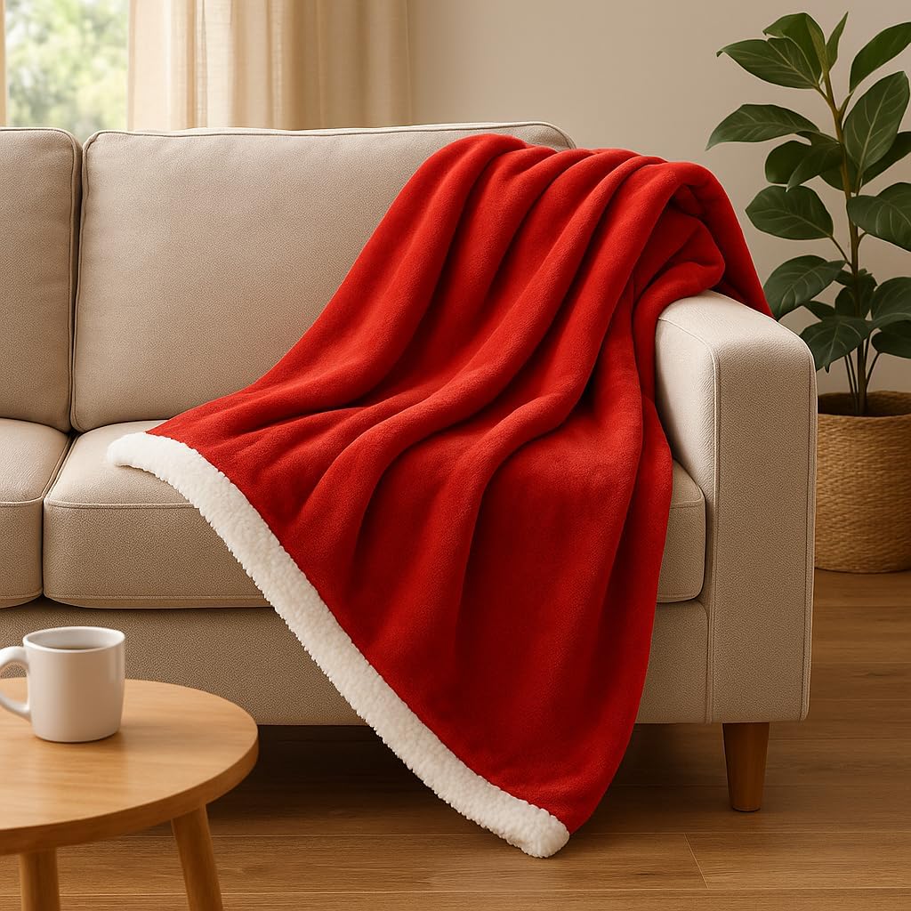 Betz Luxus Flanell Sherpa Kuscheldecke Flauschig Sofa Fleecedecke Verona - Wohndecke XXL Warm Sofade