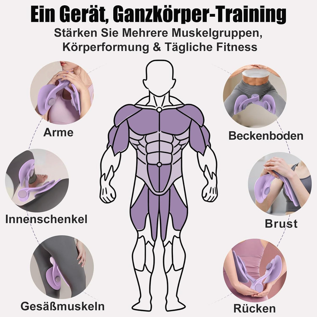 Oberschenkeltrainer 35lb Beckenboden Trainer Damen für Frau Beinpresse Po Trainer für Zuhause MäNner