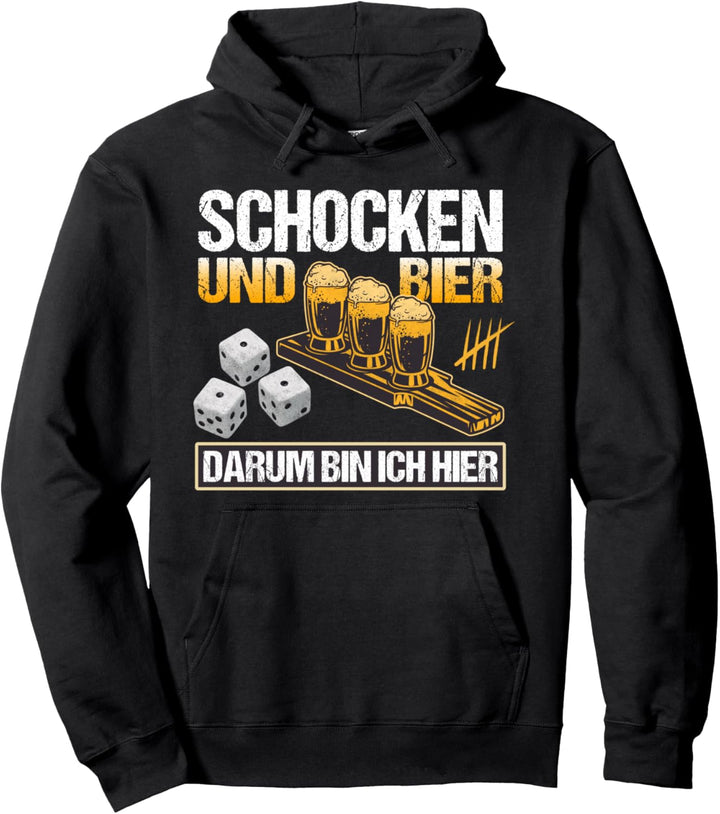 Schocken Und Bier Würfelspiel Knobel Lustiges Kneipensport Pullover Hoodie