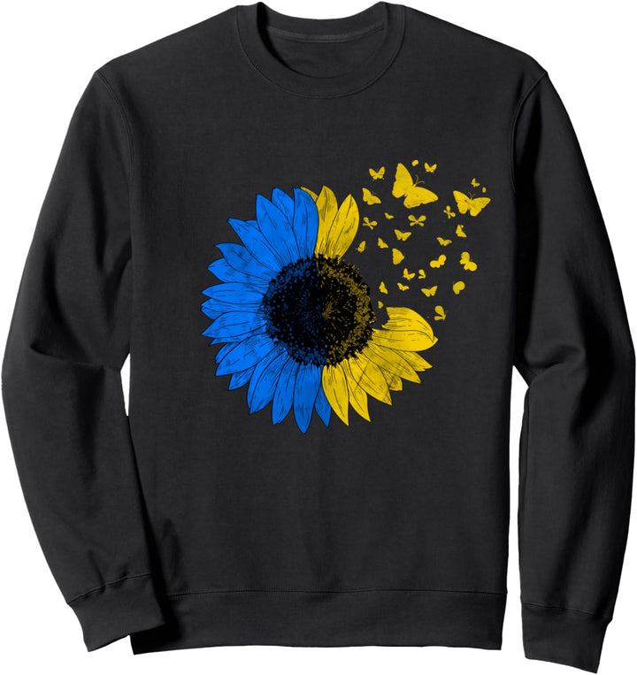 Ukraine Sunflower Flag Vintage Ukrainian Flag Ukraine Pride Sweatshirt
