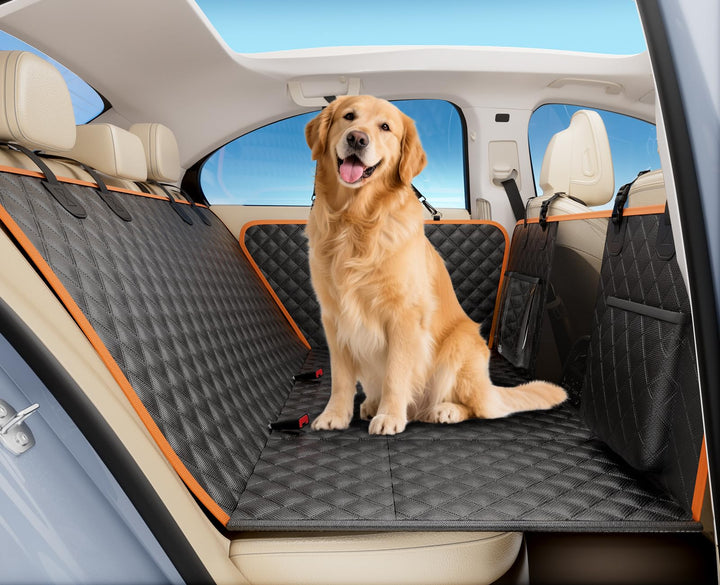 pecute Hundedecke, Hundedecke Auto Rückbank, Verbesserte Hartplatten Unterstützung bis 150 kg, 40% m