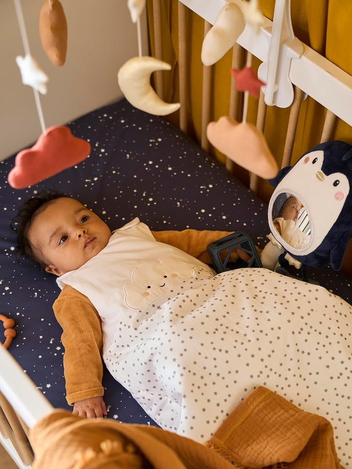 Vertbaudet Baby Musikmobile, Glitzer-Mond und Sterne braun Braun Einheitsgrösse, Braun Einheitsgröss