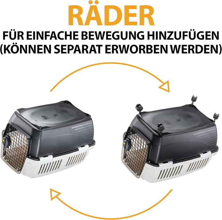 Ferplast Katzentransportbox Clipper 3, Hundetransportbox, IATA-zugelassene Reisebox, Haustiertranspo