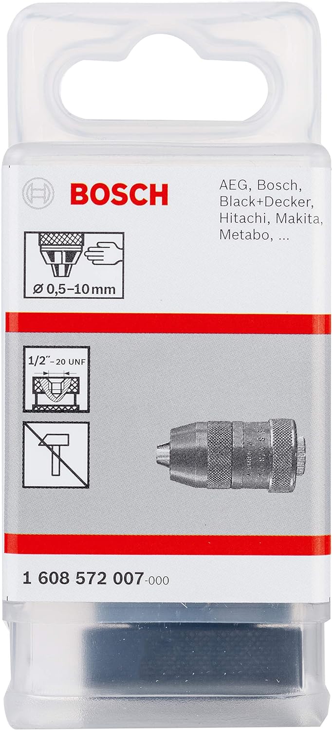 Bosch Professional Schnellspannbohrfutter (2 Hülsen, Spannbereich 0,5 - 10 mm, Aufnahme 1/2" - 20, Z